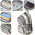 thumbnail image 4 of Highland Cow and Bathtub Print Backpack for School, Cute School Bag with Adjustable Shoulder Straps and Padded Back, 16.9"x12.6"x5.9", 4 of 5