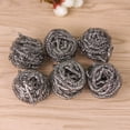 thumbnail image 3 of Paquete de 6 bolas limpiadoras de ollas y sartenes para un lavado eficaz de platos Estropajos de cocina de lana de acero inoxidable, 3 of 7