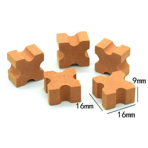 30Pcs Mini Bricks for Dollhouse DIY Construction Realistic Argil Brick Blocks for Model Building