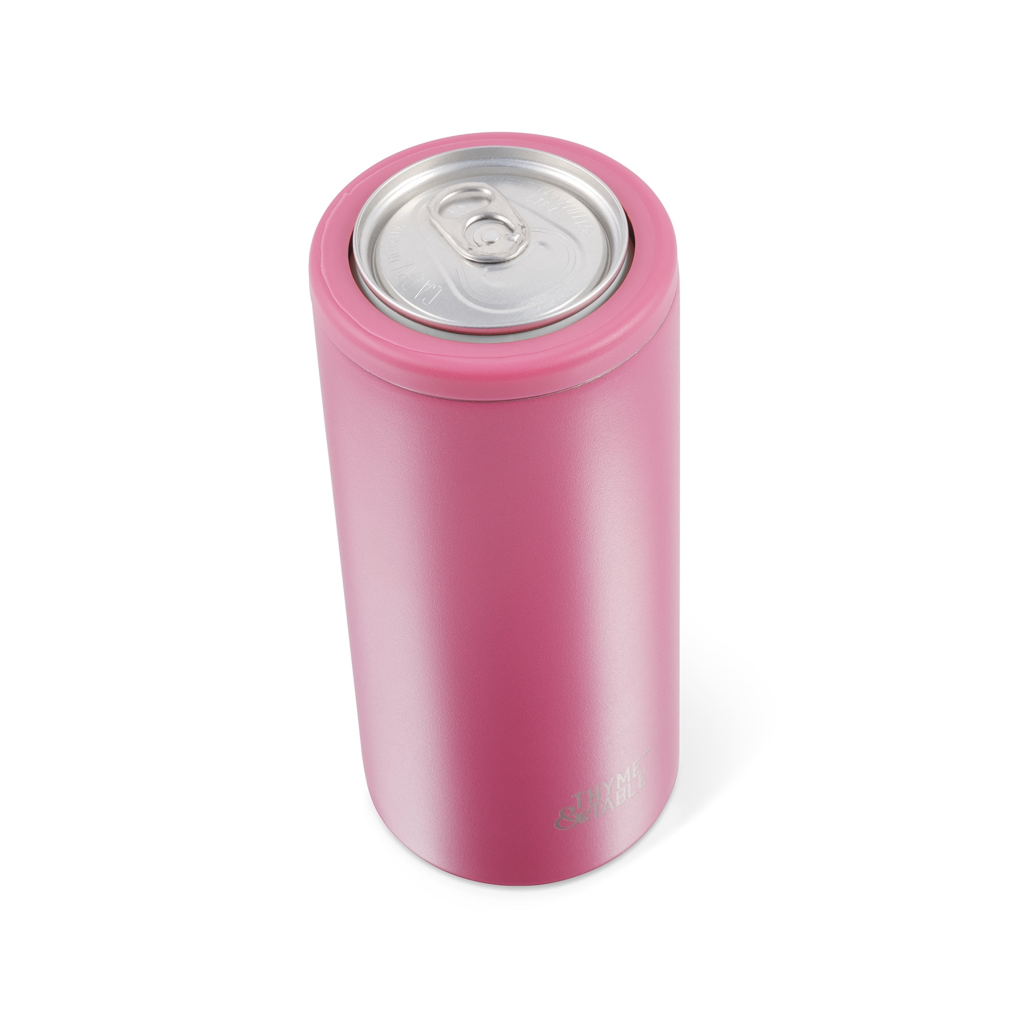 Thyme & Table 12oz Stainless Steel Slim Can Holder, Pink