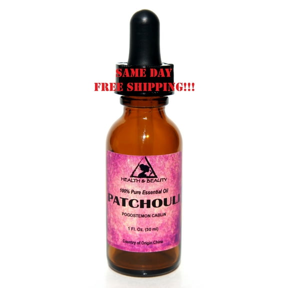 PATCHOULI ESSENTIAL OIL AROMATHERAPY NATURAL PURE WITH GLASS DROPPER 1 OZ, 30 ML
