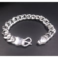 thumbnail image 3 of K-KED Pure 999 Fine Silver Chain Men 12mm Miami Cuban Curb Link Bracelet 60-61g, 3 of 5