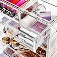 thumbnail image 4 of Acrylic Makeup Organizer Set, 6-Drawer Vanity & Countertop Cosmetic Storage with Small & Wide Drawers, Clear Makeup Storage for Brushes, Lipsticks, Jewelry – Holiday Gift for Women & Teens, 4 of 8