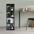 thumbnail image 3 of 4 Tier Standing Bookcase Small Corner Bookcase Rotating Bookshelf with Table Mat, 3 of 12