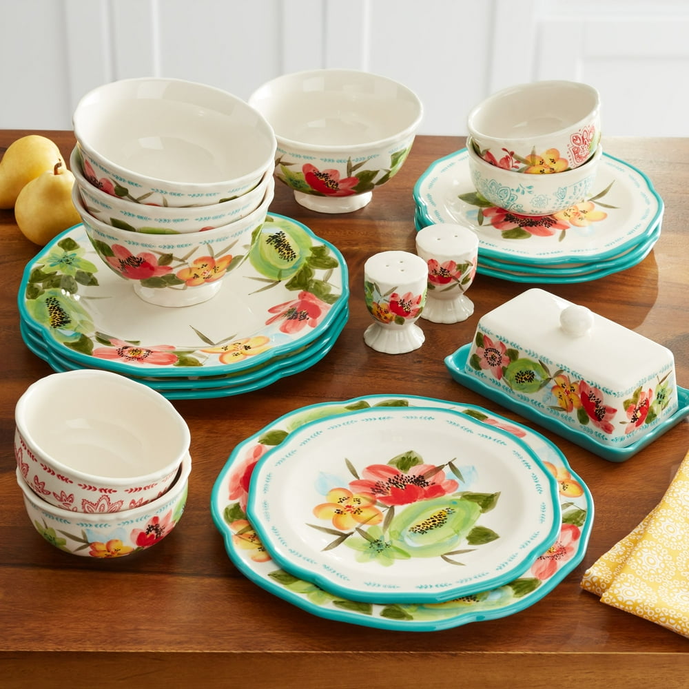 The Pioneer Woman Dinnerware Set, Vintage Bloom, 20 Pieces Walmart