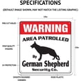 thumbnail image 2 of Weimaraner Security Sign Area Patrolled pet Dog Warning Guard Lover Owner Walker, 2 of 5