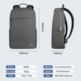 thumbnail image 4 of Newest Laptop Backpack 15.6 Large Capacity Nylon Waterproof School Backpack Lightweight Shoulder Bag for MacBook Pro 16.2 GRAY 15.6-inch, 4 of 6