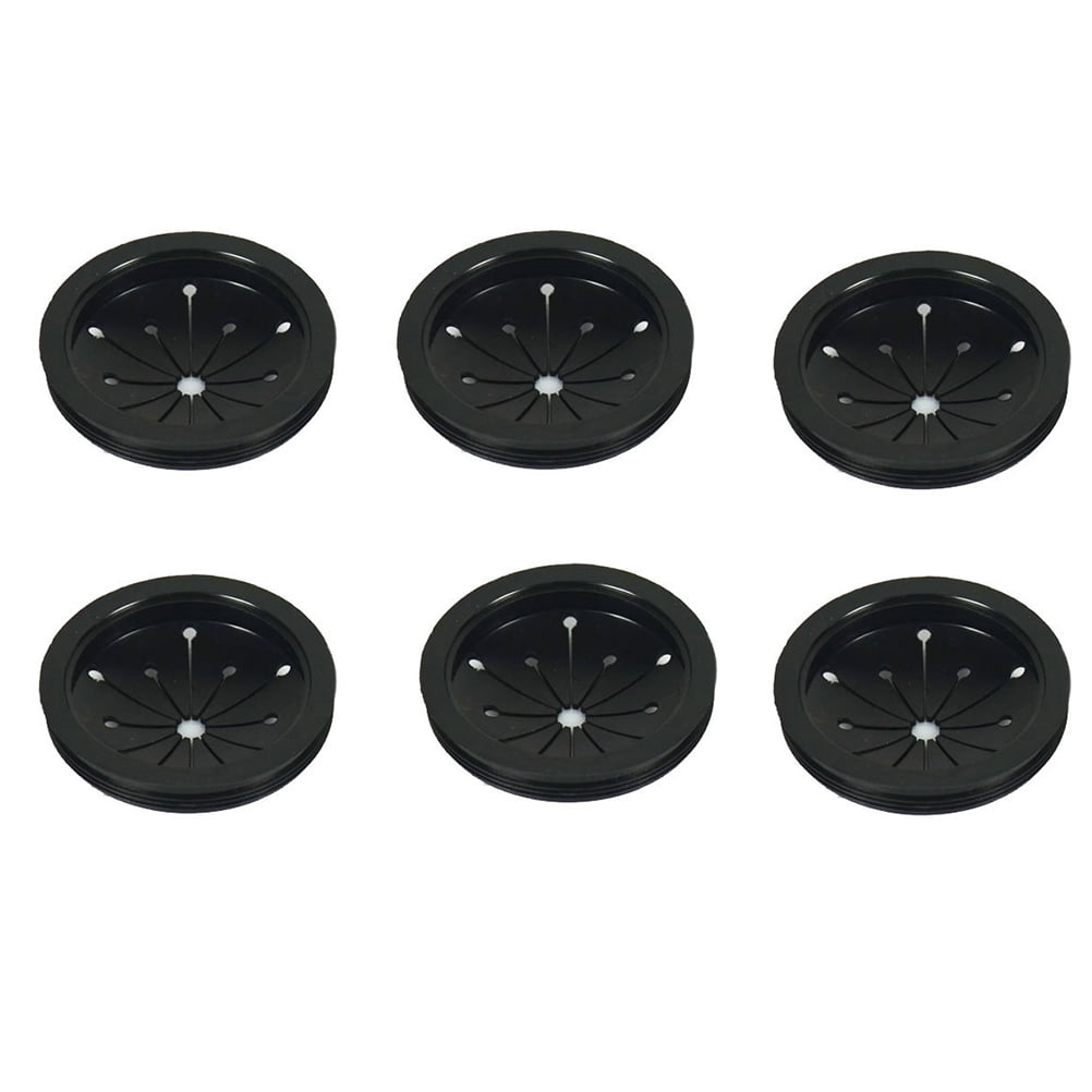6pcs Garbage Disposal Guard Sink Baffle Disposal Replacement Waste Food Disposer Accessories (Black)