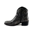thumbnail image 4 of G.C. SHOES Womens Black Snake Print Pull Tabs Cushioned Comfort Stax Almond Toe Block Heel Zip-Up Western Boot 8.5, 4 of 4