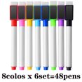 thumbnail image 1 of Colorful Magnetic Dry Erase Markers With Eraser Fine Tip 48 Pack For Whiteboard, 1 of 7
