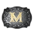 thumbnail image 2 of Hebil de Cinturón Alfabeto, Hebils Grandes Pteado Dorado de Vaquero Occidental, 26 Seleccionar METRO Macarena Los hombres hebilla de cinturón, 2 of 8