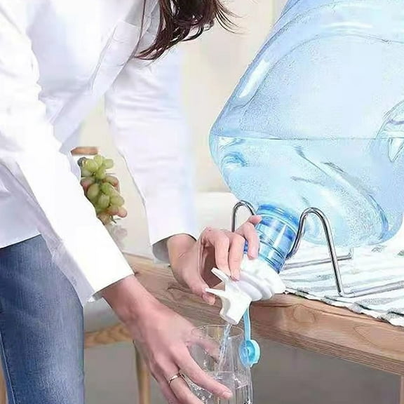 AURARMLET Water Jug Holder Stand 1Pack Silver Portable Water Bottle Storage Rack for Travel 9.0X9.3In