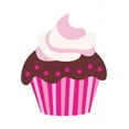 thumbnail image 2 of Cute Pink Chocolate Cupcake Wall Decal Sticker, Wallmonkeys Peel & Stick Vinyl Graphic (18 in H x 13 in W), 2 of 4