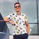 thumbnail image 4 of Balery Rocket Planets Camisa Polo de Hombre con Estampado, de Manga Corta y Tejido Medio, Camisa Tipo Golf Polo-XX-Large, 4 of 6