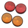 thumbnail image 4 of 4x Reflector forma forma forma Reflectante Moto ATV Motos de Rojo Naranja, 4 of 9