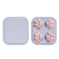 thumbnail image 1 of Molde para cubitos de hielo brillar silicona helado de garra de gato rosa y morado, 1 of 4
