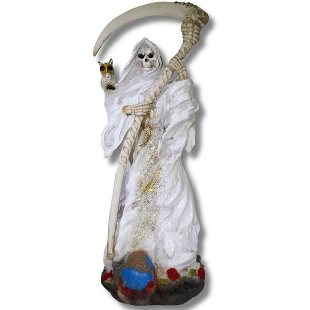 Imagen Santa Muerte Viento 47 Cm. De Resina