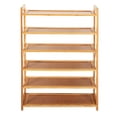 thumbnail image 4 of New Concise Rectangle 6 Tiers Bamboo Shoe Rack Wood Color -70992386, 4 of 5