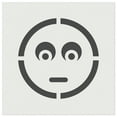 thumbnail image 1 of Scared Face Emoticon DIY Cookie Wall Craft Stencil - 5.5 Inch, 1 of 5