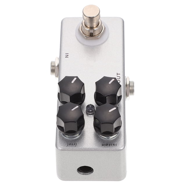 OULII 1Pc Silver Guitar Effector Overload Pedal Small Size Guitar Musical Accessory