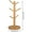 Wood Color, variant on Coffee Mug Holder, Mug Tree with 6 Hooks, Coffee Cup Holder for Countertop, Bamboo Mug Holder Coffee Bar Decor