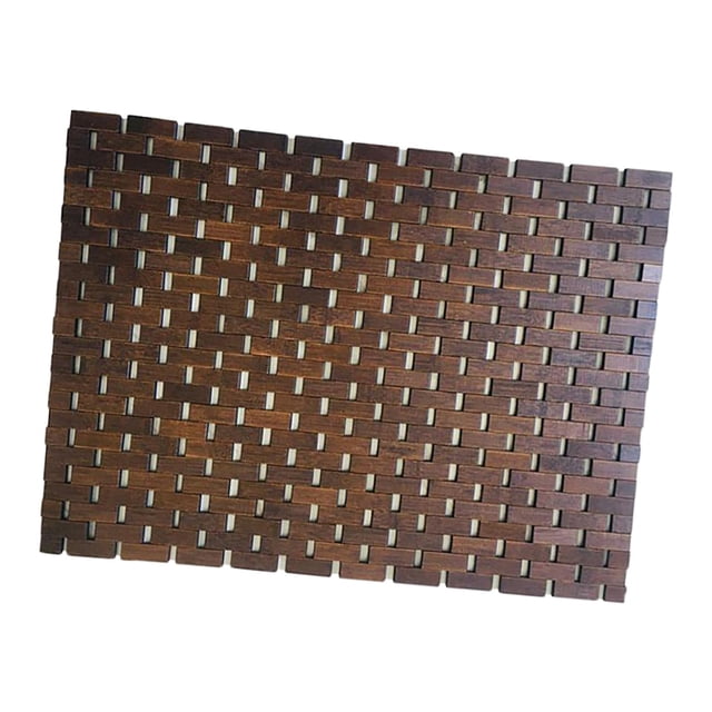 Alfombrilla de Baño Alfombrilla de Baño Antideslizante Alfombrilla de Piso de Madera de Bambú SPA Alfombra de Piso para El Hogar Marrón Sunnimix Alfombra de baño