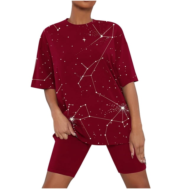 Birdeem Ensembles de Pyjama pour Femmes 2 Pcs Haut à Manches Courtes en Laitue et Shorts Ensemble de Pyjama 2 Pcs