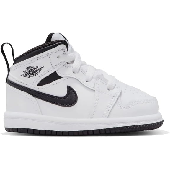 Toddler's Jordan 1 Mid White/Black-White-Black (DQ8425 132) - 4