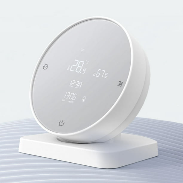 Thermomètre hygromètre WiFi intérieur, écran LCD avec rétro-éclairage,  capteur d'humidité Tuya Bluetooth, thermomètre d'ambiance WiFi avec  application