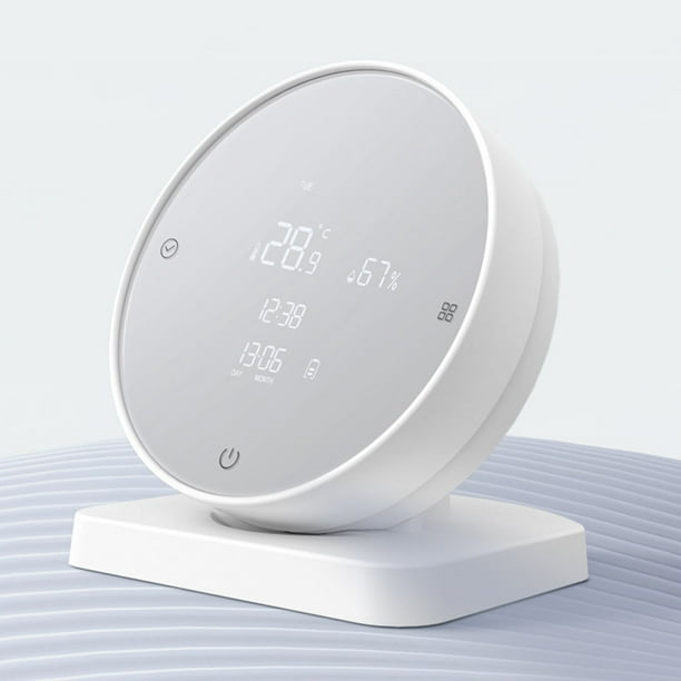 Thermomètre hygromètre WiFi intérieur, écran LCD avec rétro-éclairage,  capteur d'humidité Tuya Bluetooth, thermomètre d'ambiance WiFi avec  application