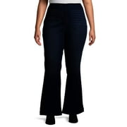 Terra & Sky Women's Plus Size Pull-On Flare Jeans