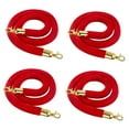 thumbnail image 5 of figatia 4 Pieces Velvet Stanchion Rope Accessory 150cm/59inch for Food Service Lines Red, 5 of 8
