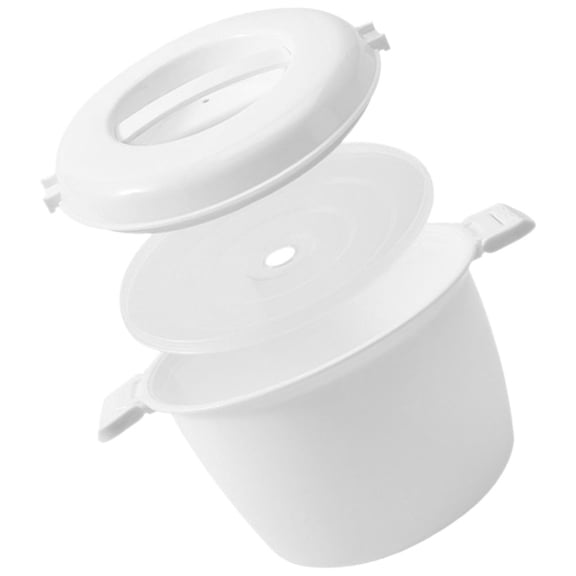 DRAFIDEEP Simple Microwave Rice Cooker with Portable Design for Soups Oatmeal and Vegetables