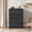 Black, variant on ASTUVIA 6 Drawers Dresser for Bedroom, 49.2" W Modern Chest of Drawers with Curved Profile Design, Mid Century Fluted Storage Dressers Organizer,Natural