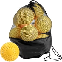 XD-12 Pack Yellow Dimpled Practice Balls, 12-Inch Pitching Machine Softballs Baseballs for Hand-Eye Coordination, Hitting and Fielding Practice*1