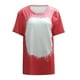 thumbnail image 4 of Camiseta informal de manga corta con cuello redondo y estampado para mujer Pompotops  hkajfhjk463670, 4 of 4