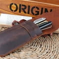 thumbnail image 6 of BE-TOOL Retro Leather Pen Case Pen Holder Pencil Pouch Protective with Foldable Flap Cover Handmade Gift for Men and Women, 6 of 8