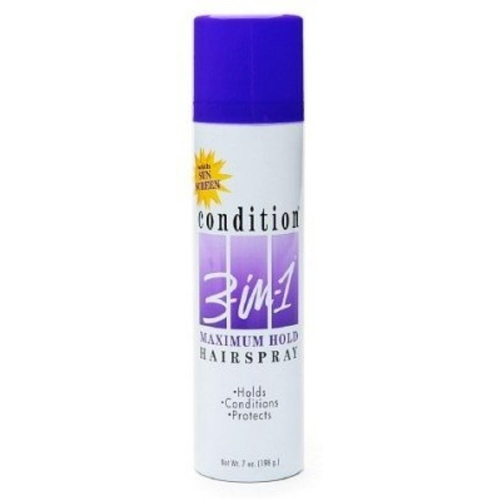 CONDITION 3In1 Hairspray Aerosol Maximum Hold 7 oz (Pack of 4