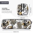 thumbnail image 3 of Pofeuu Tulips Flowers Print Leather Pencil Case, Leather Pencil Pouch Large Capacity, Big Pencil Pouch with Zipper Vintage Pen Bag Fountain Pen Holder, 3 of 7