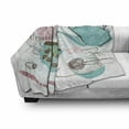 thumbnail image 3 of Tea Soft Flannel Fleece Throw Blanket, Rose Flowers Teapot Butterfly Dragonfly Nuts Kitchen Cake Doodle Artwork Print, Cozy Plush for Indoor and Outdoor Use, 50" x 70", Multicolor, by Ambesonne, 3 of 6