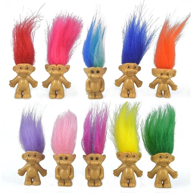 10PCS Mini Troll Dolls, PVC Vintage Trolls Lucky Doll Mini A Yintlilocn Yintlilocn