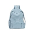 thumbnail image 2 of Corduroy Backpack Large Capacity, ZZkhGO Durable Backpack with Multiple Pockets, Sleek Corduroy Material Two Shoulder Straps for Travel Work, Blue, 2 of 6