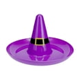 thumbnail image 4 of Halloween Party Supplies, Witch Halloween Decorations Purple Candy Dish, Halloween Candy Sculpted Piece Witch Hat Design, Plastic Halloween Serving Platter 14X9 Inch, Functional, 4 of 8