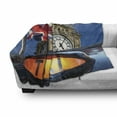 thumbnail image 3 of Union Jack Soft Flannel Fleece Throw Blanket, Union Jack Flagon Pole and Big Ben Taxi Cab Urban Modern Countrys Image, Cozy Plush for Indoor and Outdoor Use, 70" x 90", Multicolor, by Ambesonne, 3 of 6