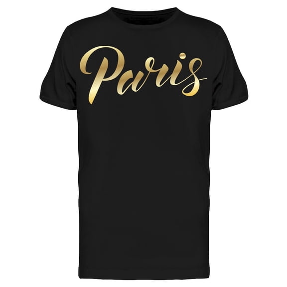 Paris Cursive Font Gold Tee Men's -Image by Shutterstock