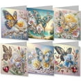 thumbnail image 3 of FLOPESN 24Pcs DIY Folding Greeting Card Diamond Art Painting,Creative Design Thank You Cards Set for Birthday Christmas Crafts Gift, 3 of 12