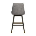 thumbnail image 6 of Amelia Swivel Bar Stool in Gray Oak Wood Finish with Mocha Fabric - Set of 4, 6 of 12