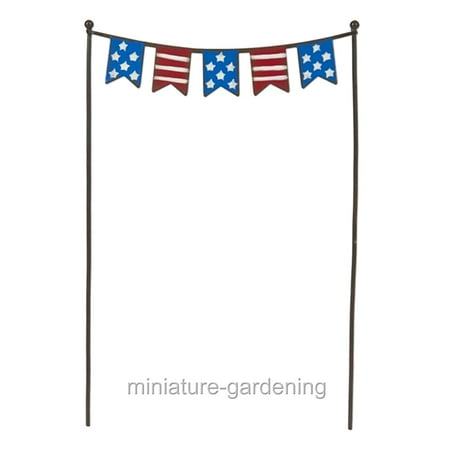 Miniature Patriotic Flags for Miniature Garden  Fairy Garden