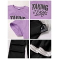 thumbnail image 6 of OBEEII Teen Girls 2 Piece Clothing Set Fashion Cotton Tee Fashion Layered Flounce Cargo Pants with Pockets Y2K Girls Summer Outfits, 6 of 10