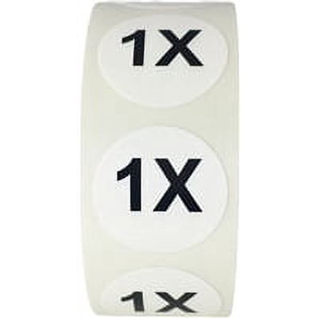 Autocollants de Vêtements Cercle Blanc 1X 0.75 Pouces Pouce Rond Lot de 500